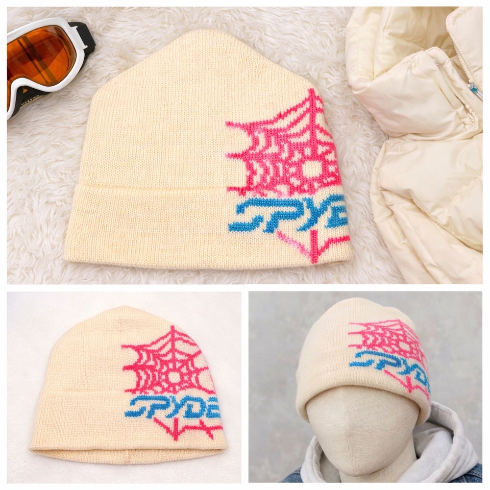 Vintage Flying Colors Spider Wool Ski Hat Made USA 80s 90s Snowcore